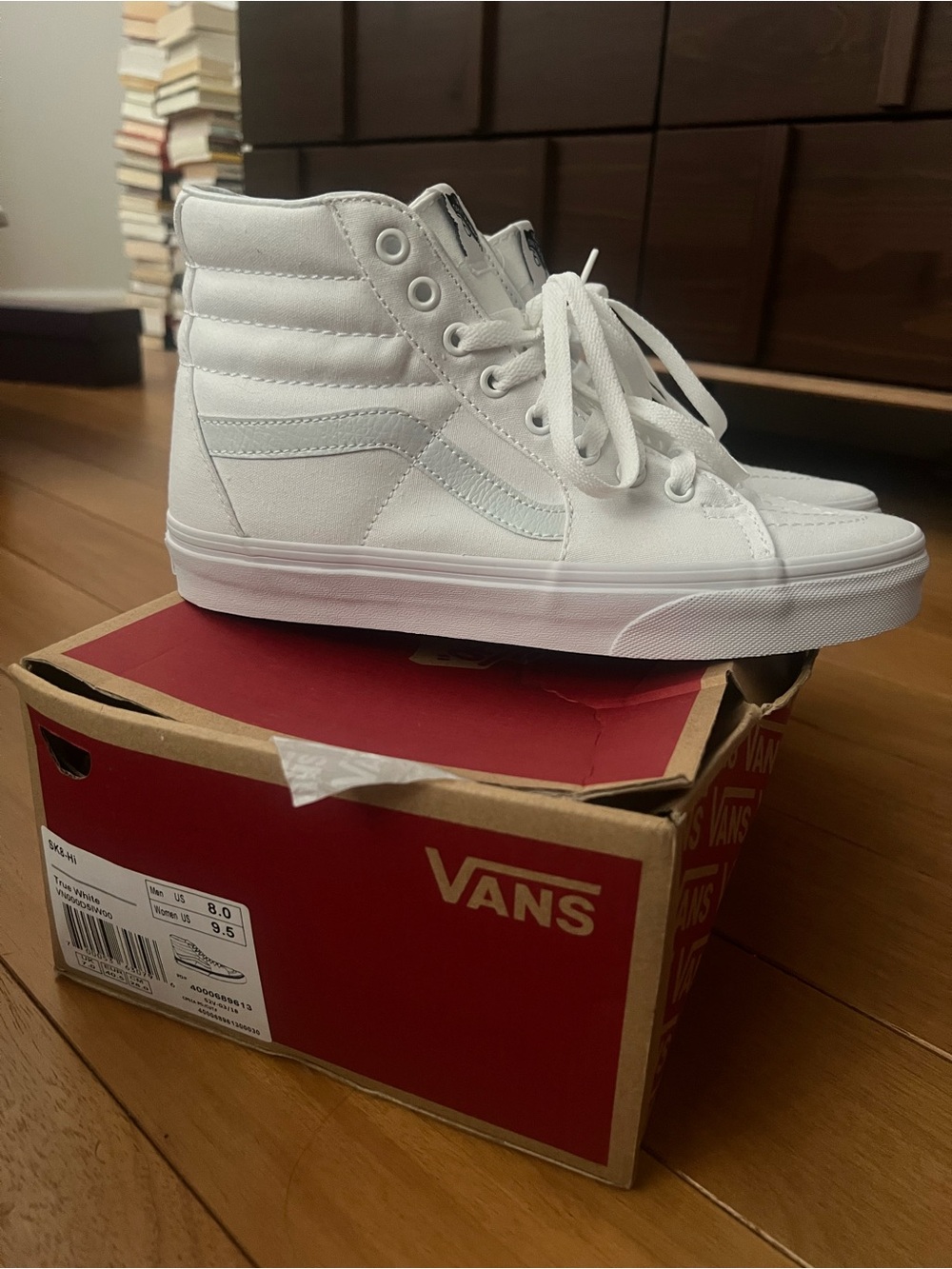 Vans White High-Top Skate Shoes